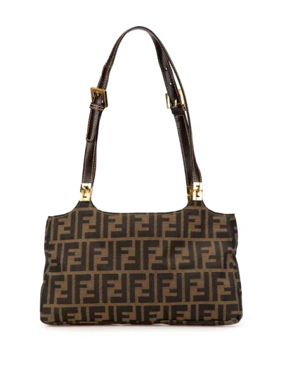 Pre-owned Fendi 2000-2010 Zucca Canvas Shoulder Bag