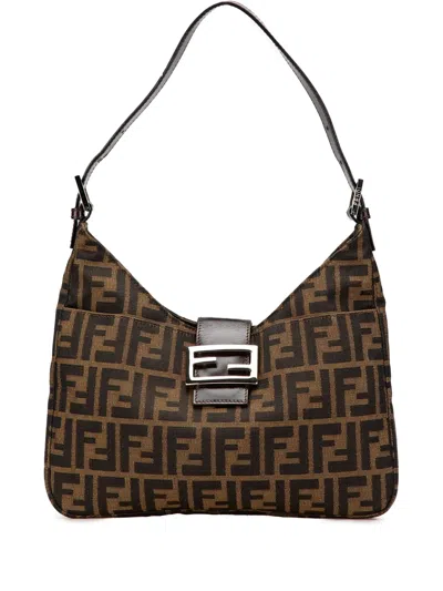 Pre-owned Fendi 2000-2010 Zucca Canvas Shoulder Bag