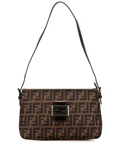 Pre-owned Fendi 2000-2010 Zucca Canvas Shoulder Bag