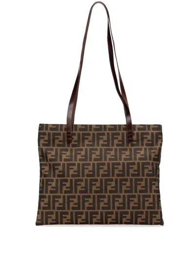 Pre-owned Fendi 2000-2010 Zucca Canvas Tote Bag