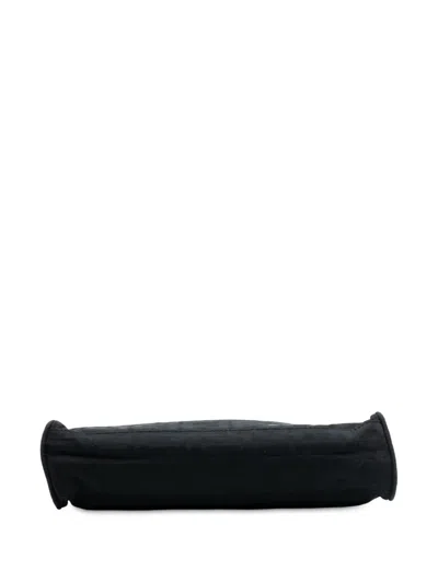 Pre-owned Fendi 2000-2010 Zucca Canvas Tote Bag In Black