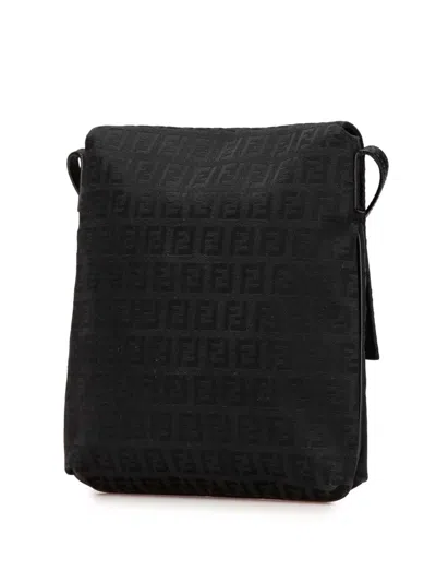 Pre-owned Fendi 2000-2010 Zucchino Canvas Crossbody Bag