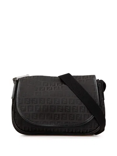 Pre-owned Fendi 2000-2010 Zucchino Canvas Crossbody Bag