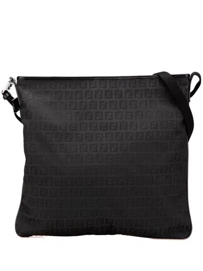 Pre-owned Fendi 2000-2010 Zucchino Canvas Crossbody Bag
