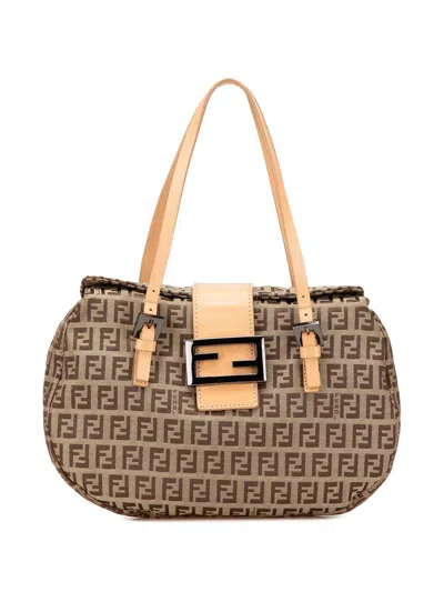 Pre-owned Fendi 2000-2010 Zucchino Canvas Handbag