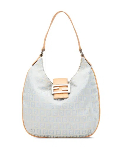 Pre-owned Fendi 2000-2010 Zucchino Canvas Hobo Bag