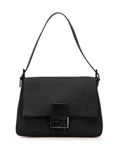 Pre-owned Fendi 2000-2010 Zucchino Canvas Mamma Forever Shoulder Bag
