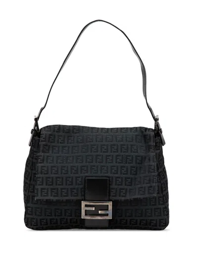 Pre-owned Fendi 2000-2010 Zucchino Canvas Mamma Forever Shoulder Bag