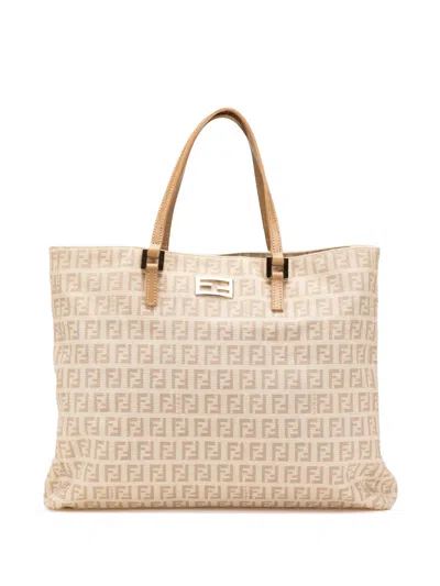 Pre-owned Fendi 2000-2010 Zucchino Canvas Tote Bag