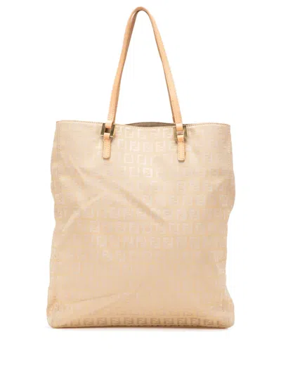Pre-owned Fendi 2000-2010 Zucchino Canvas Tote Bag