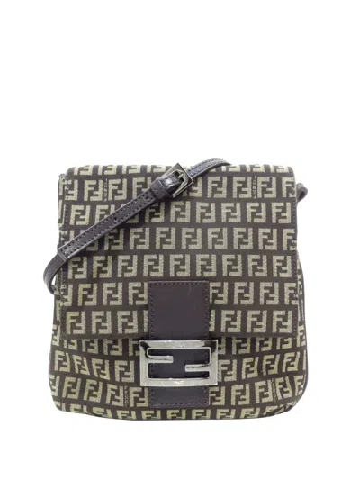 Pre-owned Fendi 2000-2010 Zucchino Crossbody Bag