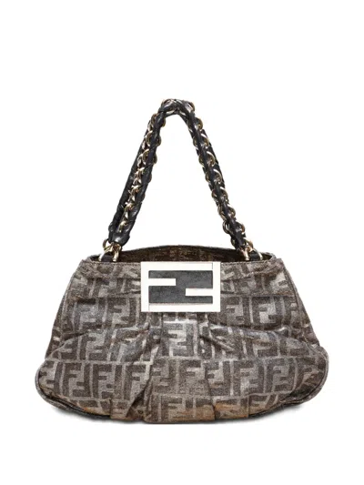 Pre-owned Fendi 2000-2015 Mila Shoulder Bag In Yellow