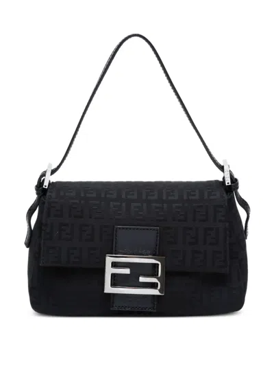 Pre-owned Fendi 2000-2015 Mini Mamma Shoulder Bag In Black