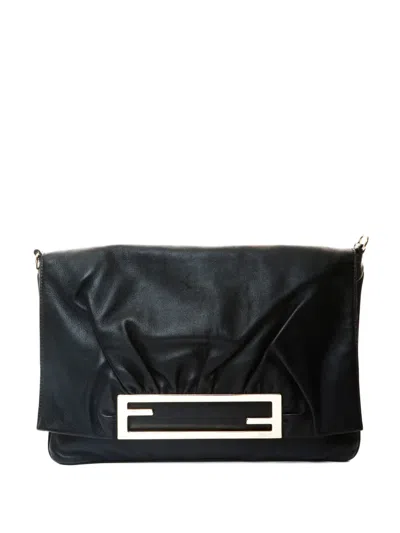 Pre-owned Fendi 2000-2015 Two-way Clutch Bag In Black