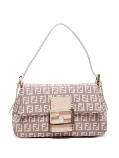 Pre-owned Fendi 2000-2015s Zucchino Mamma Shoulder Bag In Pink