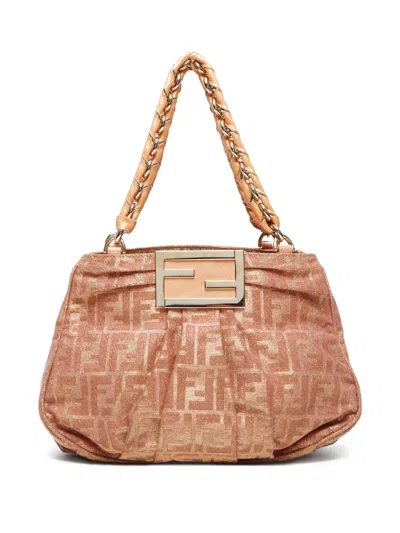 Pre-owned Fendi 2000-2020 Mamma Mila Shoulder Bag In Orange