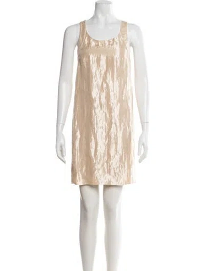 Pre-owned Fendi 2000's Mini Dress In Neutral