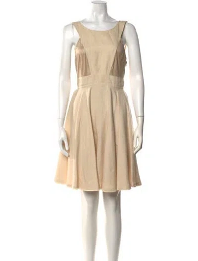Pre-owned Fendi 2000's Mini Dress In Neutrals