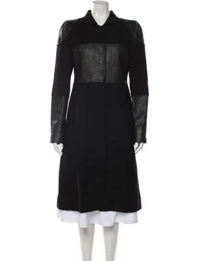 Pre-owned Fendi 2000's Wool Coat In Black