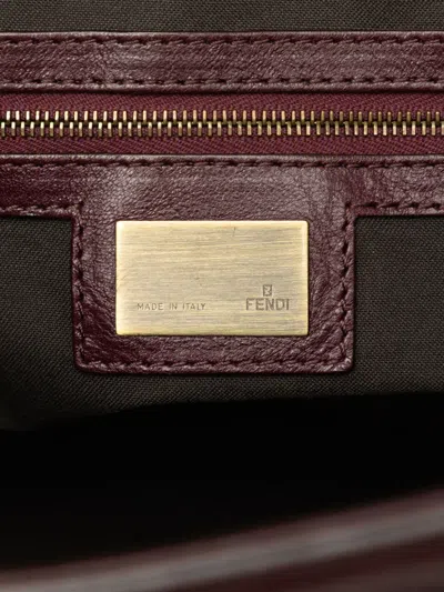 Pre-owned Fendi 2000-2010 Leather Doctor B Handbag In Red