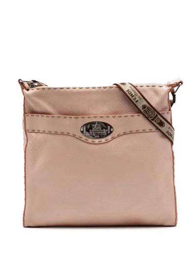 Pre-owned Fendi 2000-2010 Leather Selleria Crossbody Bag In Pink