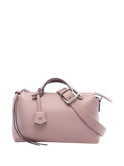 Pre-owned Fendi 2000-2010 Medium Leather Selleria By The Way Satchel In Purple