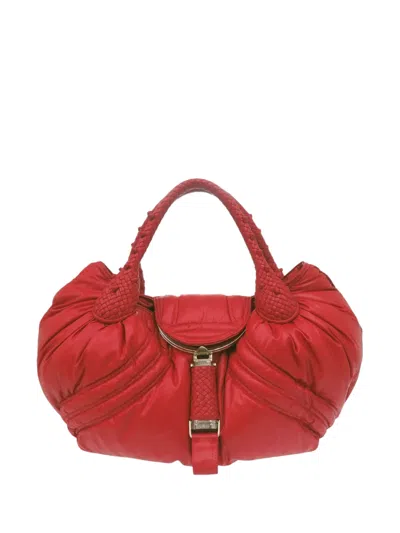 Pre-owned Fendi 2000-2010 Moncler Puffer Spy Handbag In Red