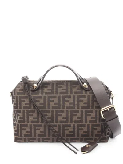 Pre-owned Fendi 2000-2010 Zucca Canvas By The Way Satchel In Brown