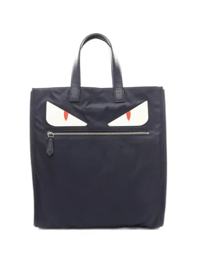 Pre-owned Fendi 2000-2026 Monster Tote Bag In Blue