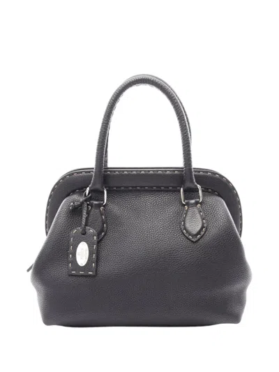 Pre-owned Fendi 2000-2026 Selleria Handbag In Black