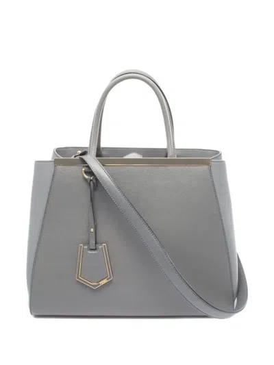 Pre-owned Fendi 2000s 2jours Handbag In Gray