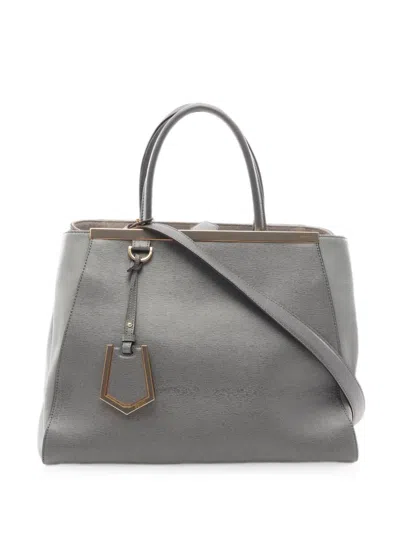 Pre-owned Fendi 2000s 2jours Two-way Handbag In Grey