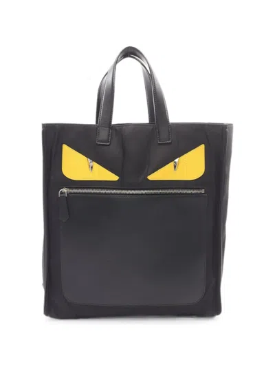 Pre-owned Fendi 2000s Bag Bugs Monster Tote Bag In Black