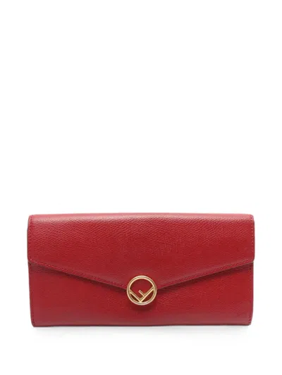Pre-owned Fendi 2000s Bi-fold Wallet In Red