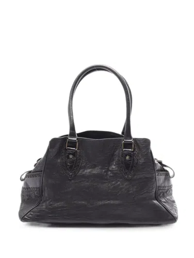 Pre-owned Fendi 2000s Etonico Zucca Handbag In Black