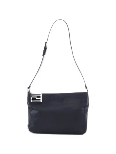 Pre-owned Fendi 2000s Ff-logo Shoulder Bag In Black
