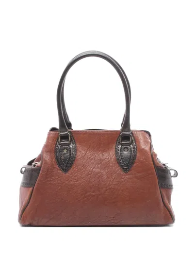 Pre-owned Fendi 2000s Leather Tote Bag In Brown