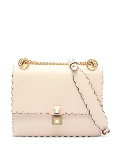 Pre-owned Fendi 2000s Mini Kan I Shoulder Bag In Neutrals
