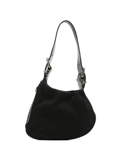 Pre-owned Fendi 2000s Oyster Shoulder Bag In Black