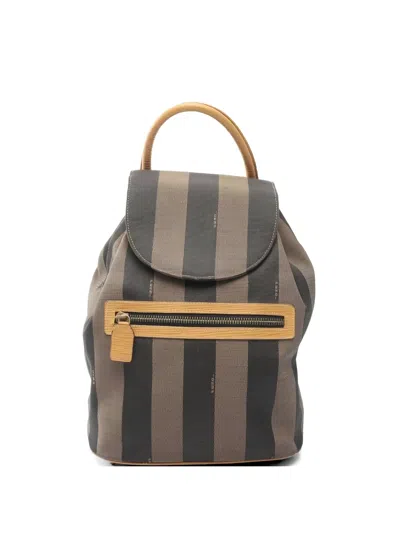 Pre-owned Fendi 2000s Pecan Backpack In Brown