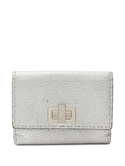 Pre-owned Fendi 2000s Peekaboo Selleria Wallet
