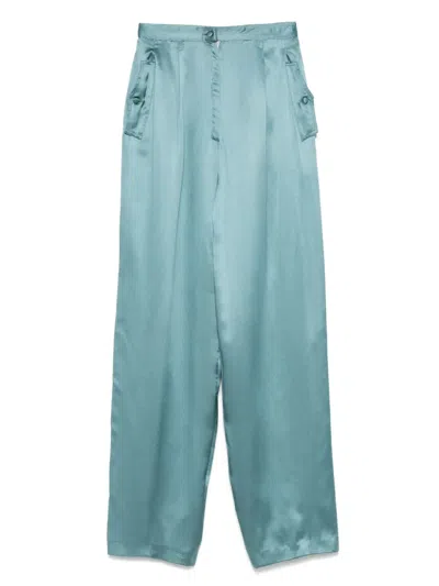 Pre-owned Fendi 2000s Satin Trousers