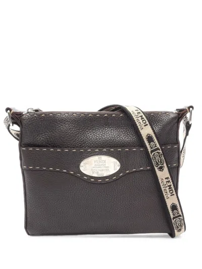 Pre-owned Fendi 2000s Selleria Cross Body Bag In Brown
