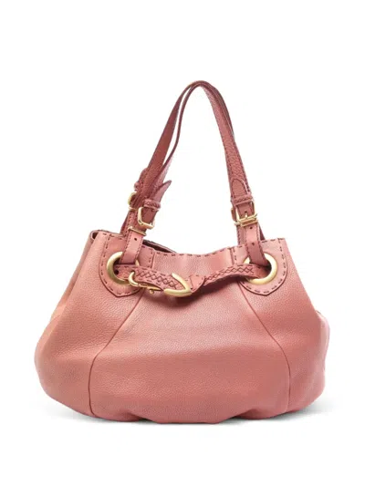 Pre-owned Fendi 2000s Selleria Tote Bag In Pink