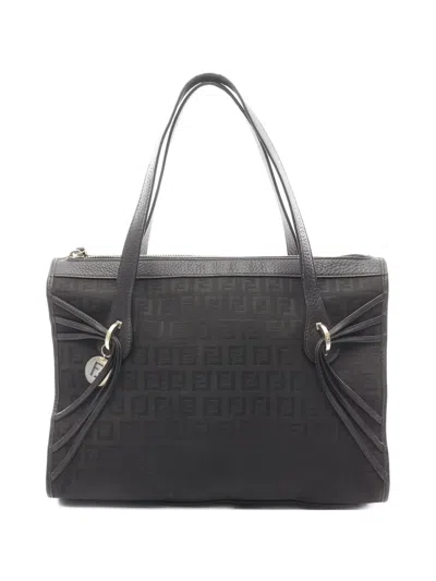Pre-owned Fendi 2000s Zucchino Tote Bag In Brown