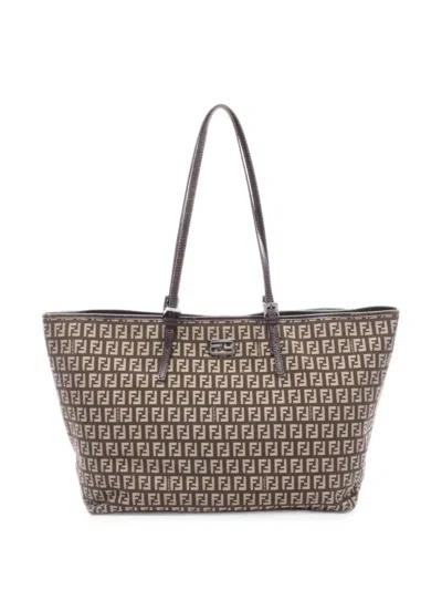 Fendi 2000s Zucchino Tote Bag In Brown