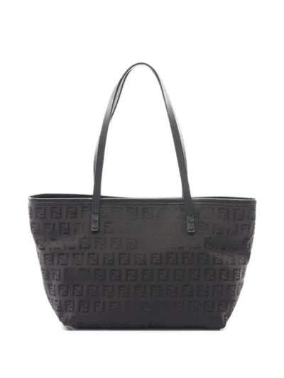 Pre-owned Fendi 2000s Zucchino Tote Bag In Brown