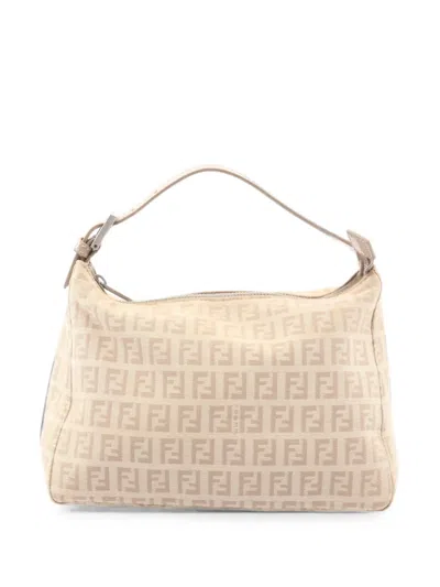 Pre-owned Fendi 2000s Zucchino Tote Bag In Neutral