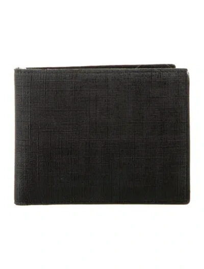 Pre-owned Fendi 2009 Zucca Ff Logo Wallet In Black