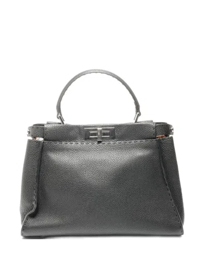 Pre-owned Fendi 2010-2020s Calf Leather 2way Bag In Black